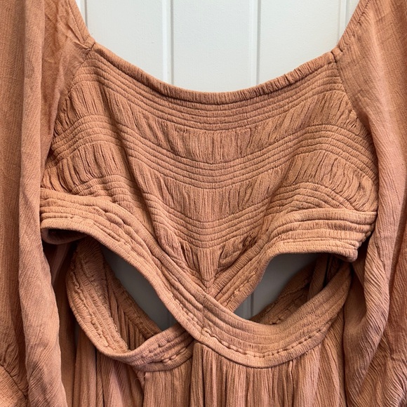 Free People Backless Dress in Peach - Picture 4 of 10